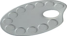 Metalen palet, ovaal, 18,5 x 13 cm