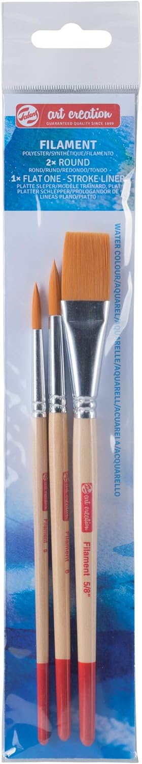 Talens Art Creation Pinselset Aquarell Filament 3 Mix, Tela, Nicht Verfügbar, 22 x 1 x 29.5 cm
