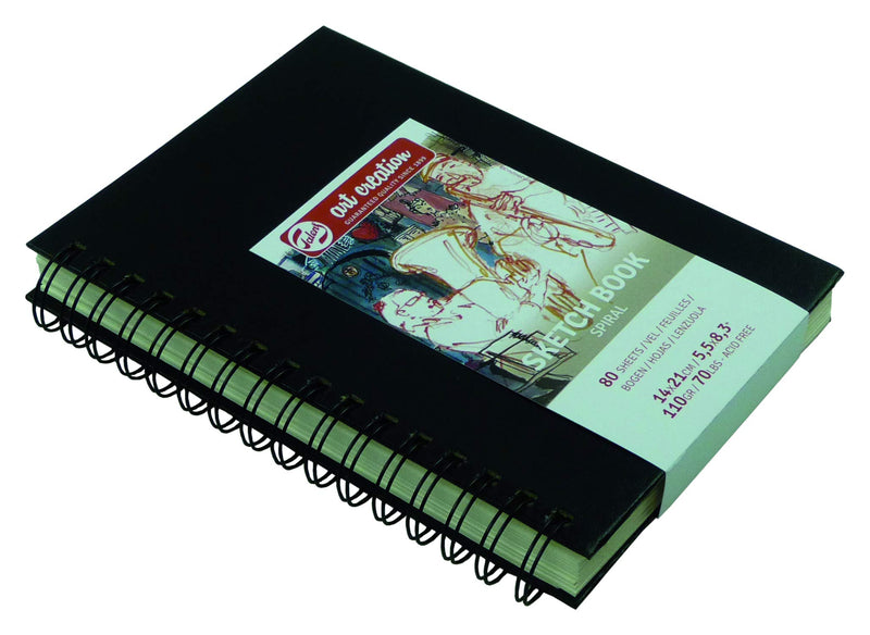 Skitzenboek, Sketch Book, 80 vellen, met spiraal, 14 x 21 cm