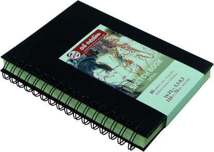Skitzenboek, Sketch Book, 80 vellen, met spiraal, 14 x 21 cm