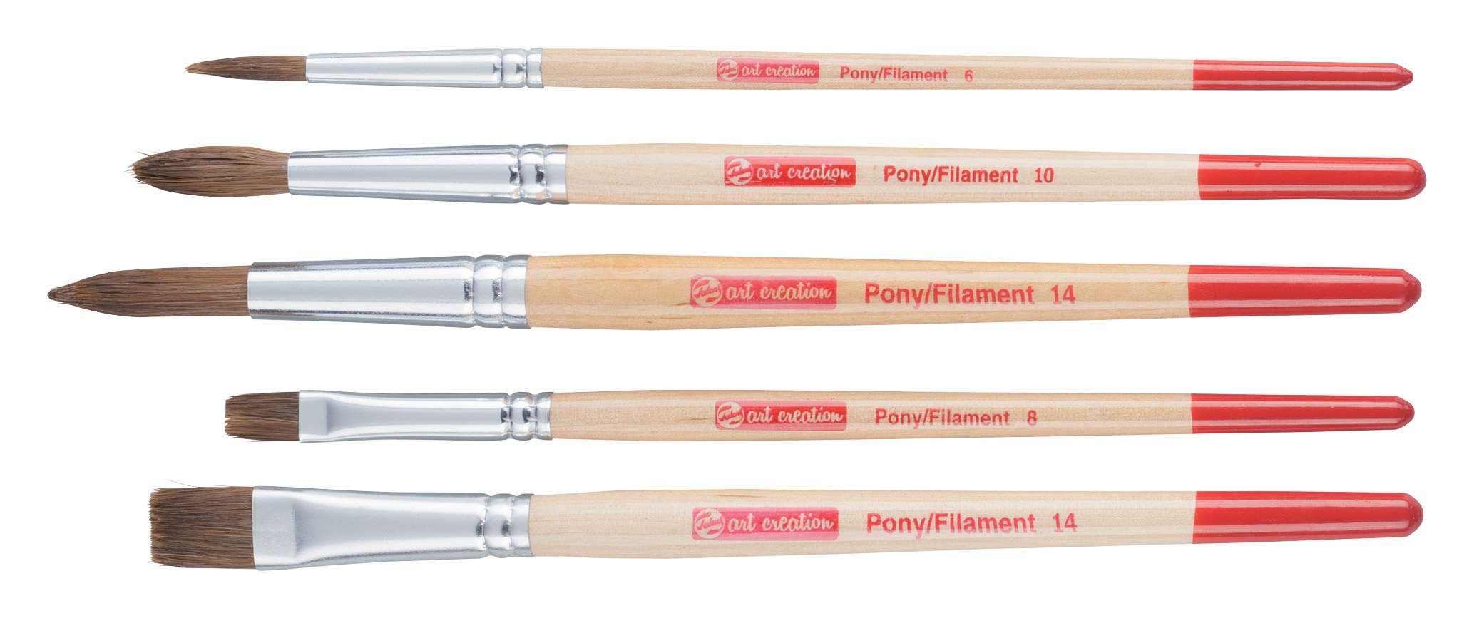 Talens Art Creation - kwastenset aquarel (ponyhaar/polyester) 5 stuks