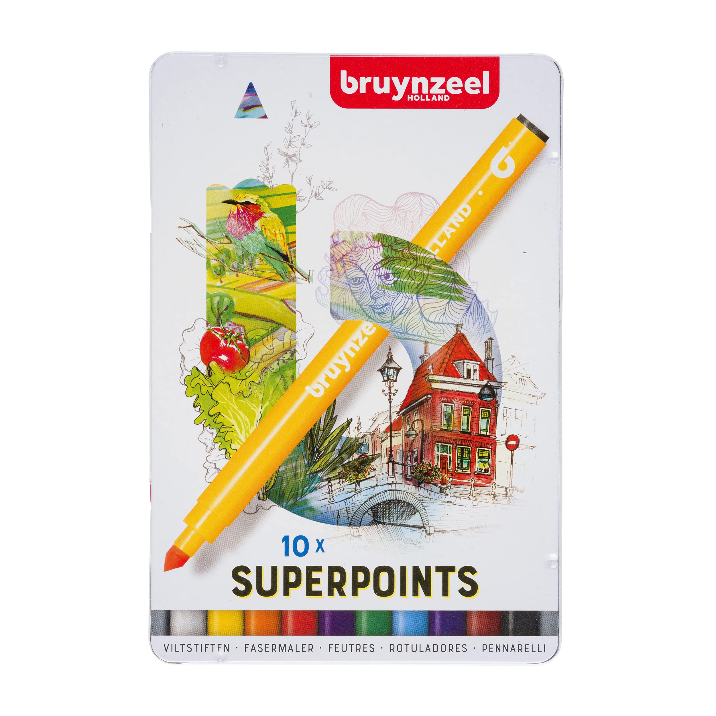 Bruynzeel - Bruynzeel Super Point Viltstiften Set 10