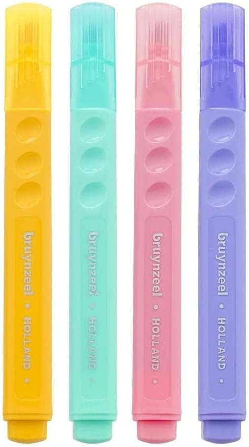 Bruynzeel - Bruynzeel Markeerstiften Set Pastel 4 Kleuren
