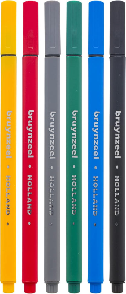 Bruynzeel Royal Talens Fineliner, Set van 6 (60241006