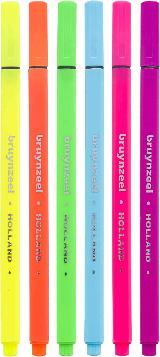 Bruynzeel - Bruynzeel Fineliner Set Neon 6 Kleuren