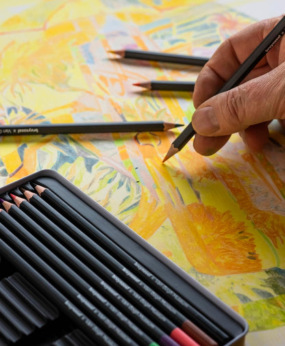 Bruynzeel Van Gogh Museum x Royal Talens - Stagno di matite colorate 12 colori - Design dei girasoli
