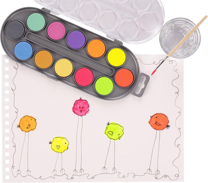 Bruynzeel - Bruynzeel Kids Waterverf Set Van 12 metallic & Neon Kleuren