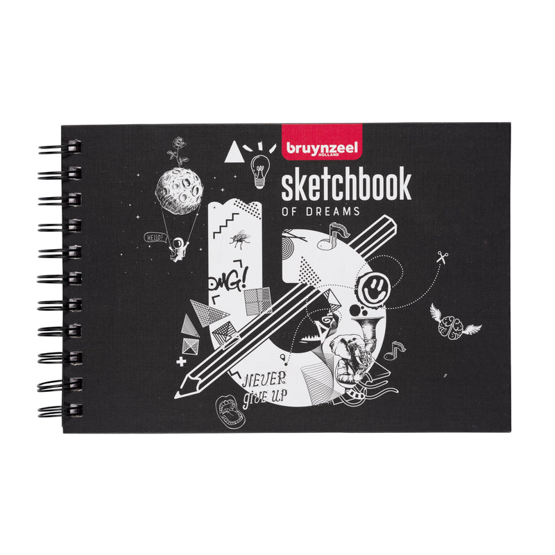 Bruynzeel Skizzenbuch, A5, 140 g/m², 80 Blatt, 21 cm Länge x 14,8 cm Breite
