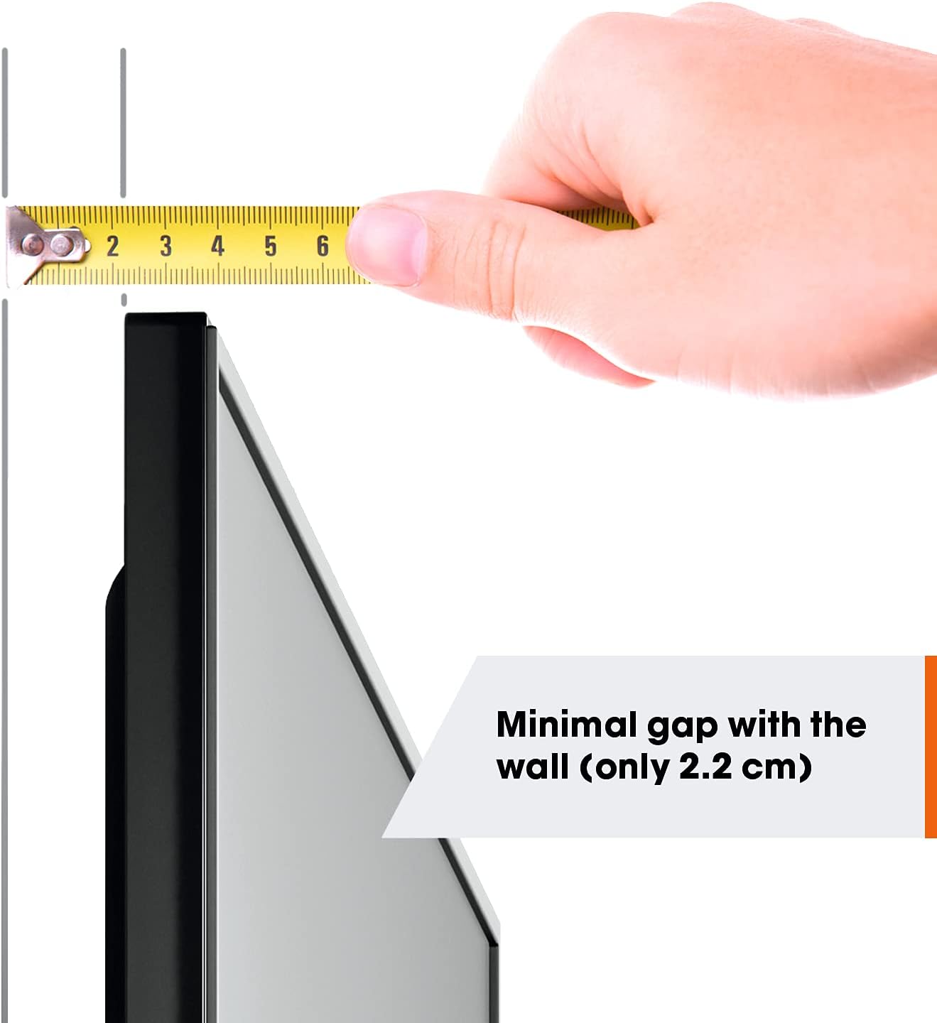 Vogel`S Quick Fixed Tvm 1605 - Mounting Kit (Wall Mount, 2 Mounting Strips) - For Lcd Display - Steel - Black - Screen S