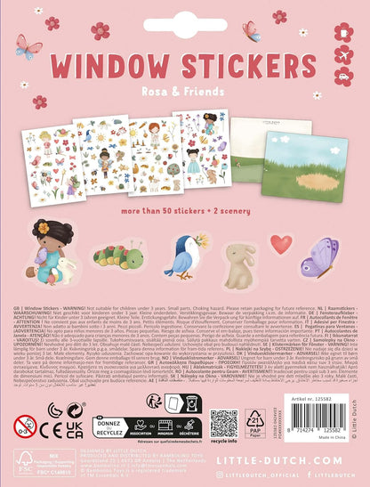 Little Dutch 125582 Window Sticker/Sticker - Pink & Friends