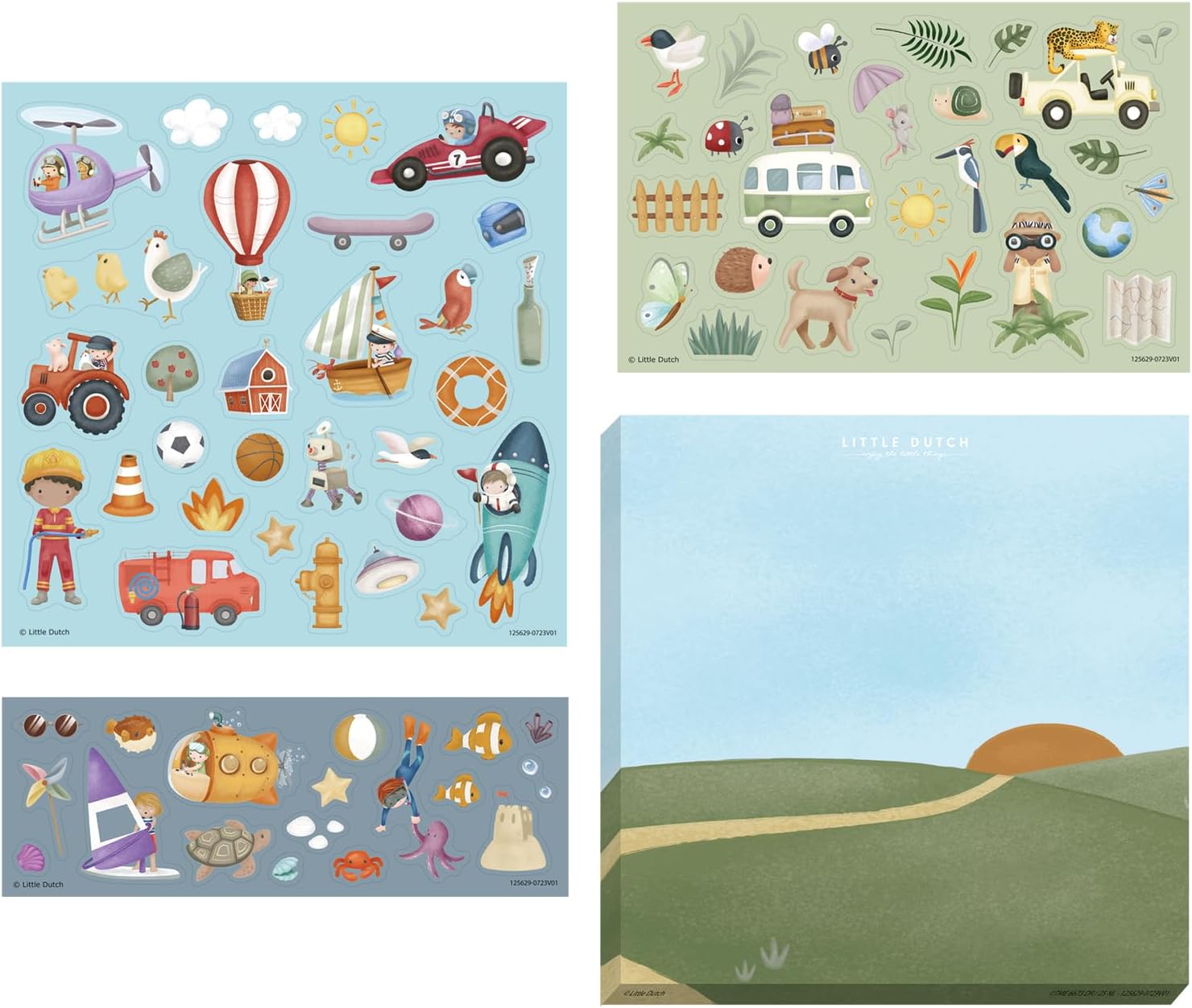 Little Dutch - Little Dutch Stickerdoos Jim & Friends 3 Vellen