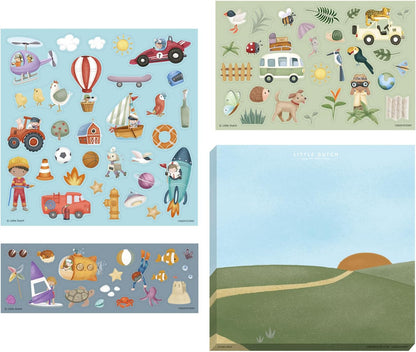 Little Dutch - Little Dutch Stickerdoos Jim & Friends 3 Vellen