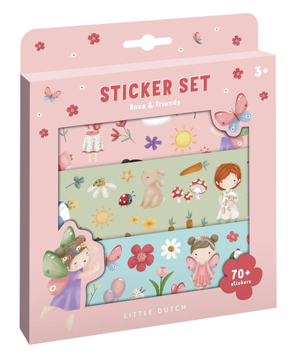 Little Dutch 125636 Set di adesivi/adesivi – Rosa & Friends
