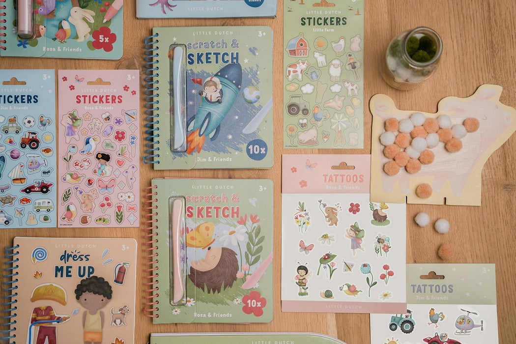 Little Dutch - Little Dutch Pompom Plakken Little Farm