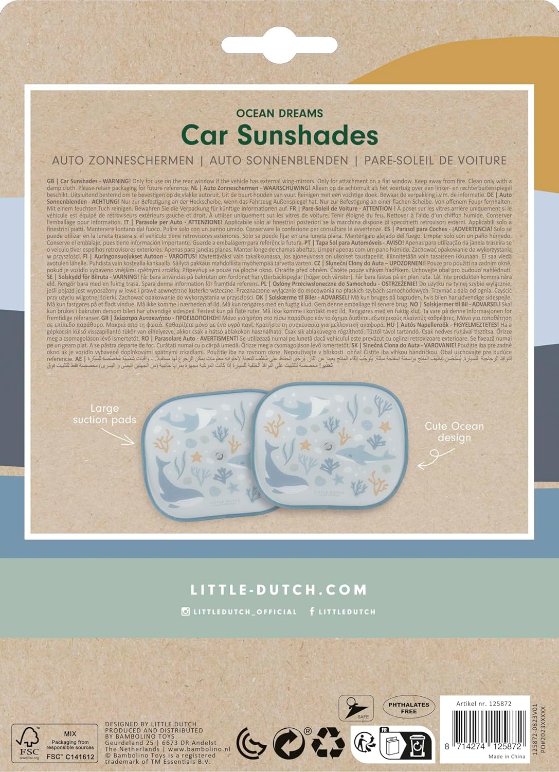 Little Dutch - Little Dutch Zonneschermen Ocean Dreams Blauw