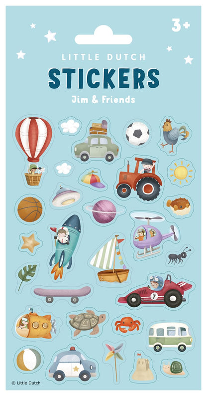 Little Dutch - Little Dutch Stickers Jim & Friends 10st.
