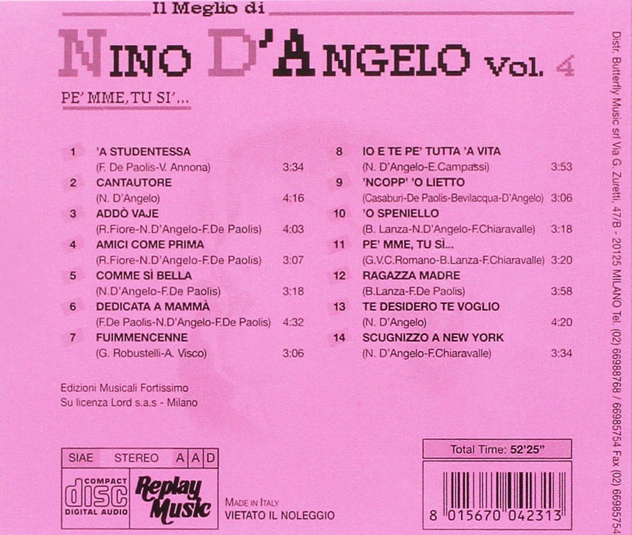 Il Meglio Di Nino D`Angelo Vol. 4 - Pe` Mme, Tu Si