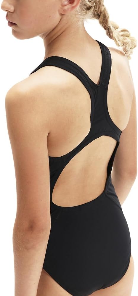 Speedo Girl's Eco Endurance+ Medalist Swimsuit | Chlorine Resistance | Recycled Fabric | Comfort Fit | Swimming Lessons | Swim Holiday Swimsuit (Pack of 1
