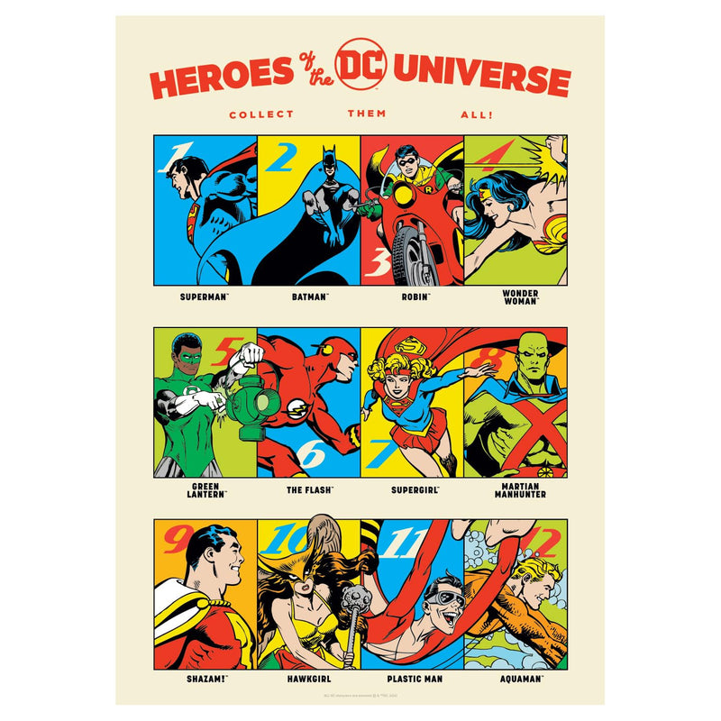 FaNaTtik DC 90th Anniversary Heroes A3 Art print