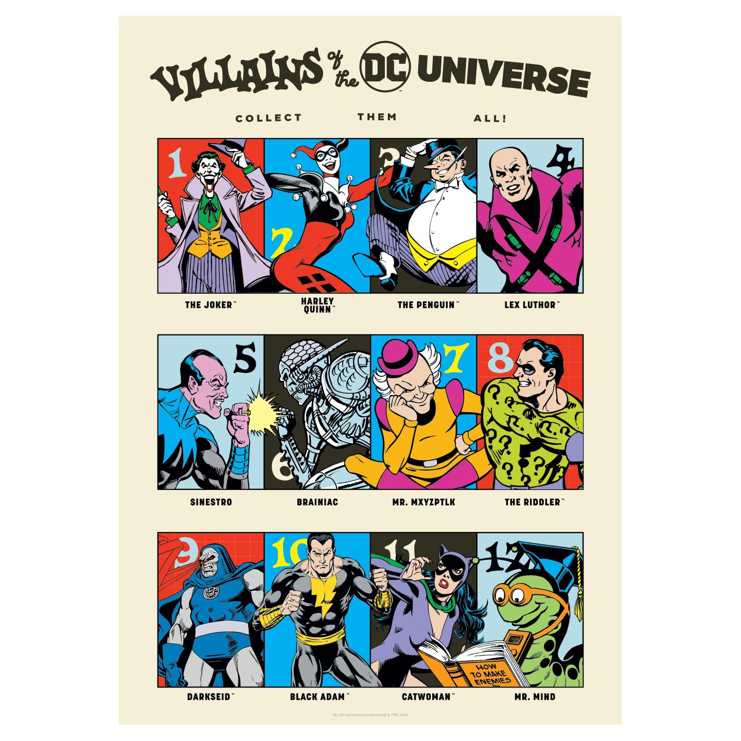 FaNaTtik DC 90th Anniversary Villains A3 Art print