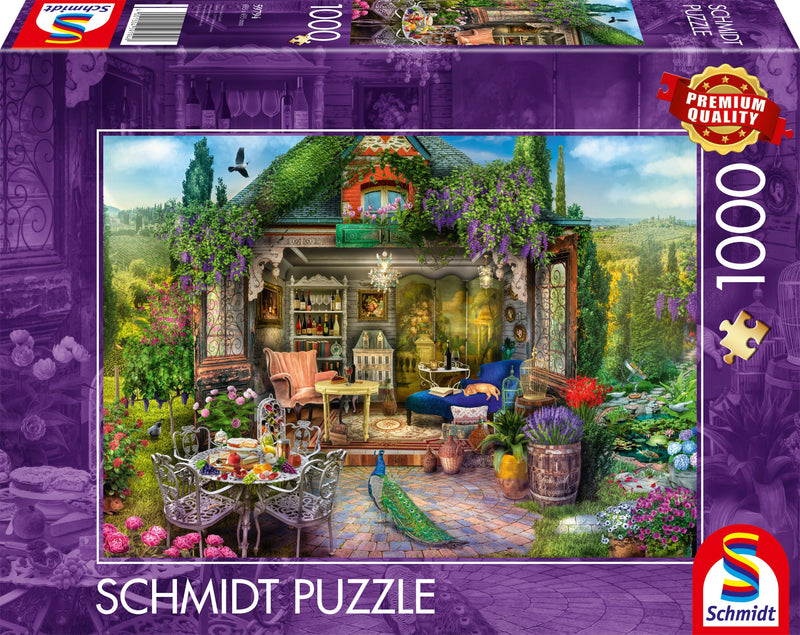 Schmidt Spiele 59794-Puzzle (1000 Piezas), diseño de casa de jardín, Multicolor (59794