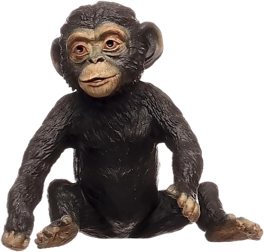 schleich 14884 Cría de chimpancé, da 3 anni, WILD LIFE - figura, 5 x 4 x 4 cm
