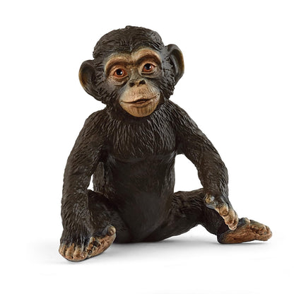 schleich 14884 Cría de chimpancé, da 3 anni, WILD LIFE - figura, 5 x 4 x 4 cm