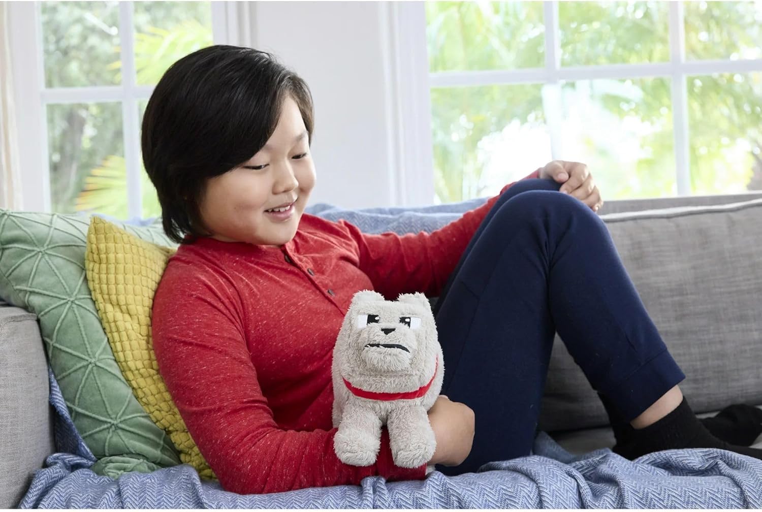 Minecraft Basic Plush Dennis The Wolf, 8-inch Collectible Soft Doll Inspired by The Movie Inspired by The Video Game