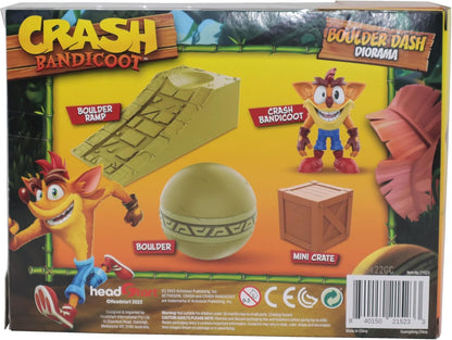 Crash Bandicoot Bandai Boulder Dash Diorama | Play Set Includes 6cm Crash Collectable Figure With Boulder Ramp And Crate Based On Video Games | Great Girls And Boys Toys