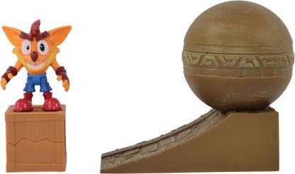 Crash Bandicoot Bandai Boulder Dash Diorama | Play Set Includes 6cm Crash Collectable Figure With Boulder Ramp And Crate Based On Video Games | Great Girls And Boys Toys