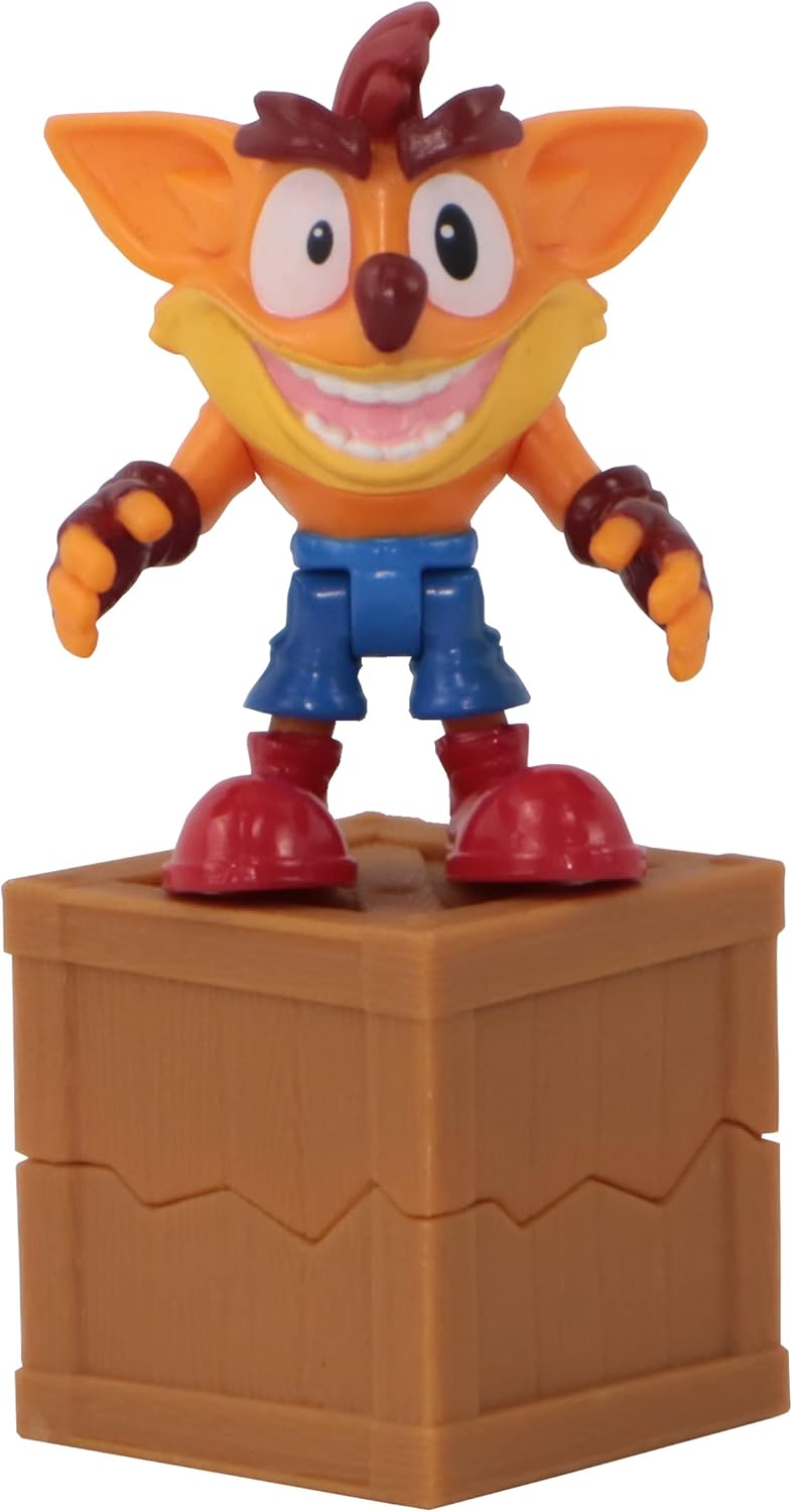 Crash Bandicoot Bandai Boulder Dash Diorama | Play Set Includes 6cm Crash Collectable Figure With Boulder Ramp And Crate Based On Video Games | Great Girls And Boys Toys