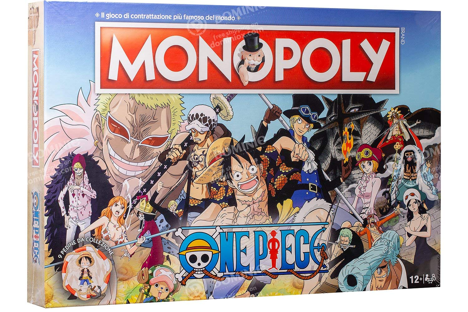 Winning Moves Monopoly One Piece - giochi da tavolo, giochi da tavolo adulti, giochi da tavolo bambini, giochi da tavolo per 2, da 2 a 6 persone, età 8+
