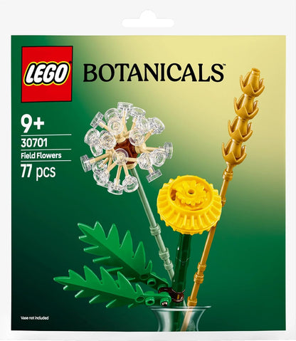 LEGO Botanicals Field Flowers, 77 Pieces, Ages 9+, Paper Bag Building Set 30701