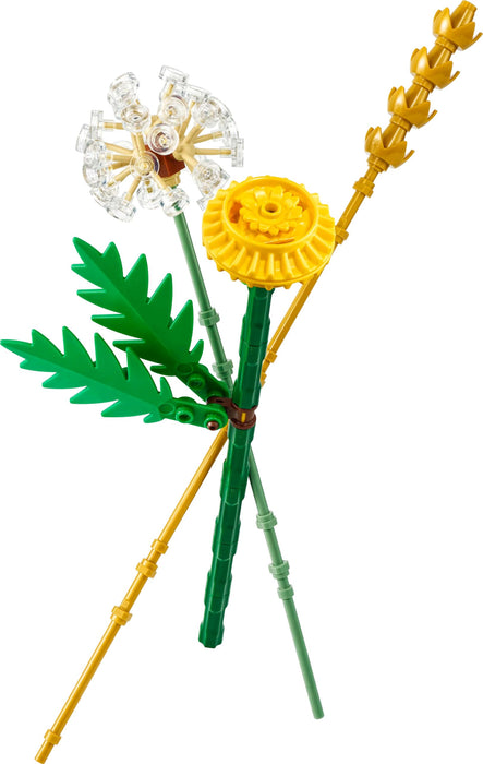 LEGO Botanicals Field Flowers, 77 Pieces, Ages 9+, Paper Bag Building Set 30701