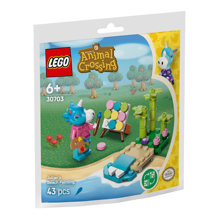 LEGO Animal Crossing Julian's Beach Painting Paperbag Set 30703, 43 Pieces, Ages 6+