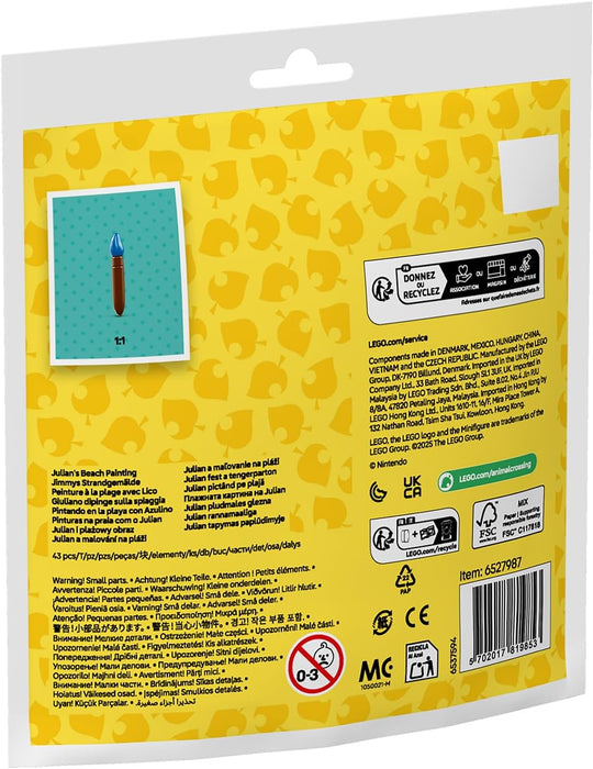 LEGO Animal Crossing Julian's Beach Painting Paperbag Set 30703, 43 Pieces, Ages 6+