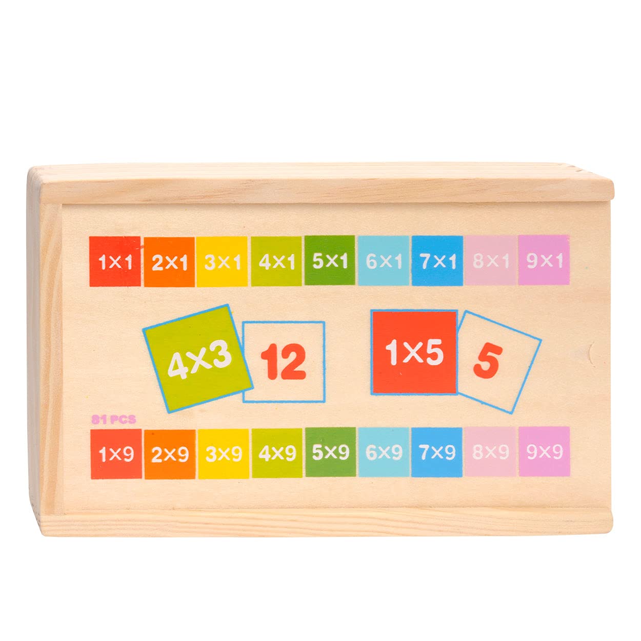 Topbright - Houten Rekendomino - Vermenigvuldigen 81dlg.