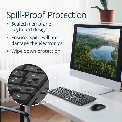 Kensington KB150 EQ Wireless Keyboard, QWERTY, Compatible with Windows and MacOS, Full-Size and Spill-Proof Design, Composed of 55% Post-Consumer Recycled Content* (K75561UK
