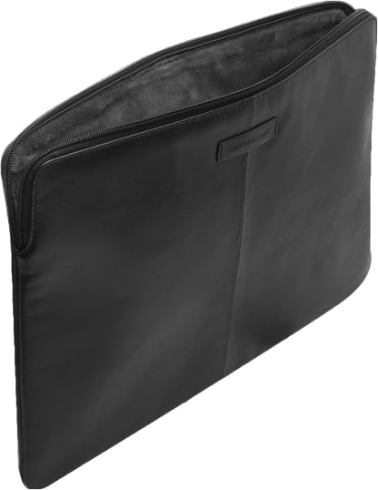 dbramante1928 - Skagen Pro+ Laptop Sleeve - Compatible with Macbook Pro 14 Inch PC - Made From Sustainably Sourced Full Grain Leather - Protective Computer Sleeve - Black - (2nd Gen