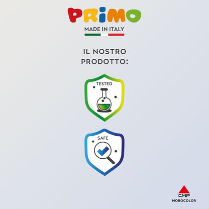 PRIMO - Pasta Modellabile Dermatologicamente Testata 250g Inodore Vegan, Panetto Simil Argilla da Modellare senza Microplastiche, Giochi Bambini 3 Anni Lavoretti Creativi, Asciuga all'Aria, no Cottura