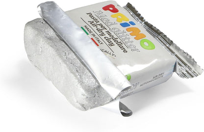PRIMO - Pasta Modellabile Dermatologicamente Testata 250g Inodore Vegan, Panetto Simil Argilla da Modellare senza Microplastiche, Giochi Bambini 3 Anni Lavoretti Creativi, Asciuga all'Aria, no Cottura