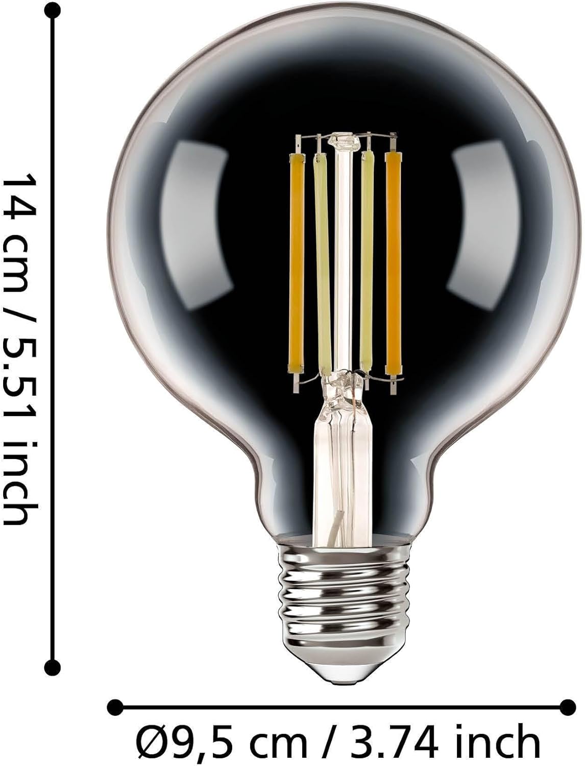 Eglo E27 G95 Smart Bulb – Clear Glass With Zigbee & Bluetooth