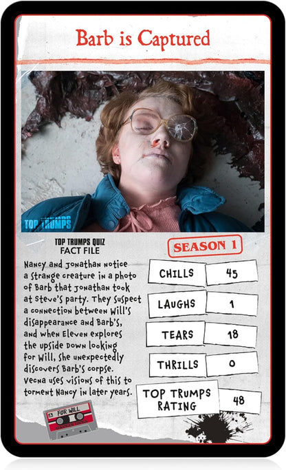 Top Trumps Stranger Things Tin Case Collector Version - 1 Deck of Dedicated Playing Game Cards for 2 plus players makes a great gift for ages 15 plus