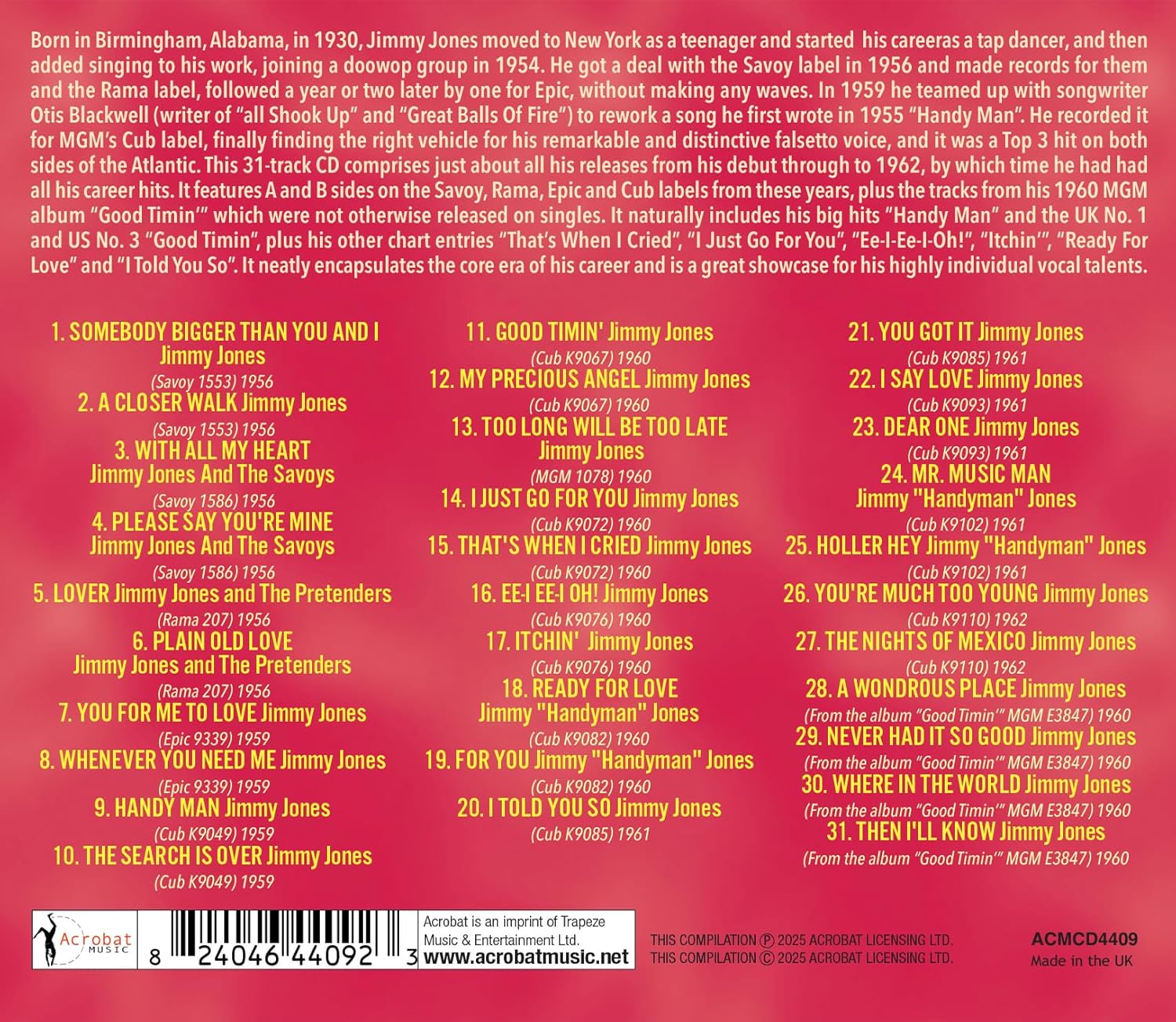 Good Timin' - The Singles Collection 1956-62