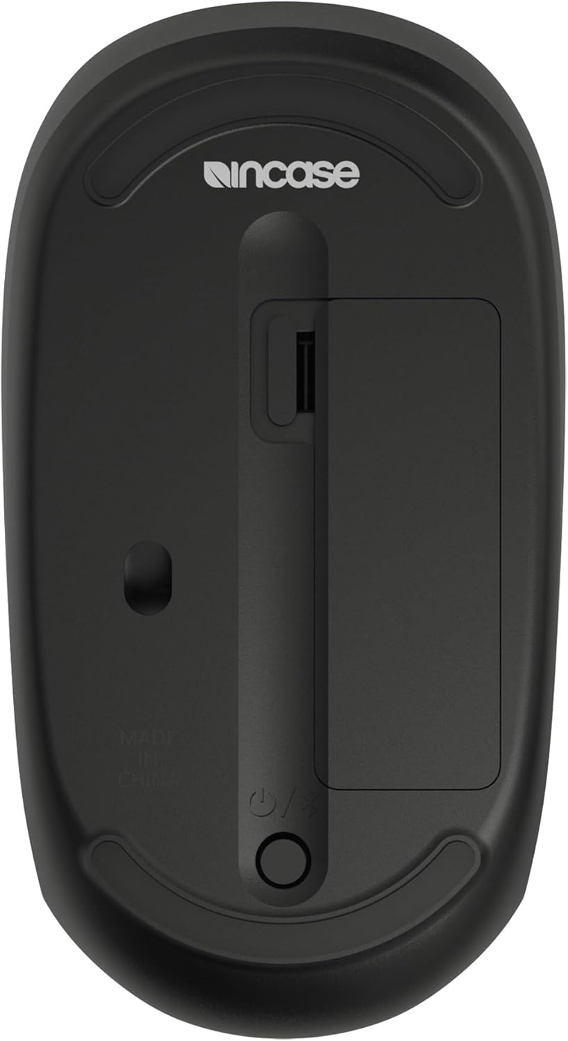 Incase Bluetooth Mouse – Designed by Microsoft – Compact & Sculpted for Comfort, 12-Month Battery Life, Fast-Tracking Sensors, Precision Navigation Across Multiple Surfaces, 1 AA Battery (Black