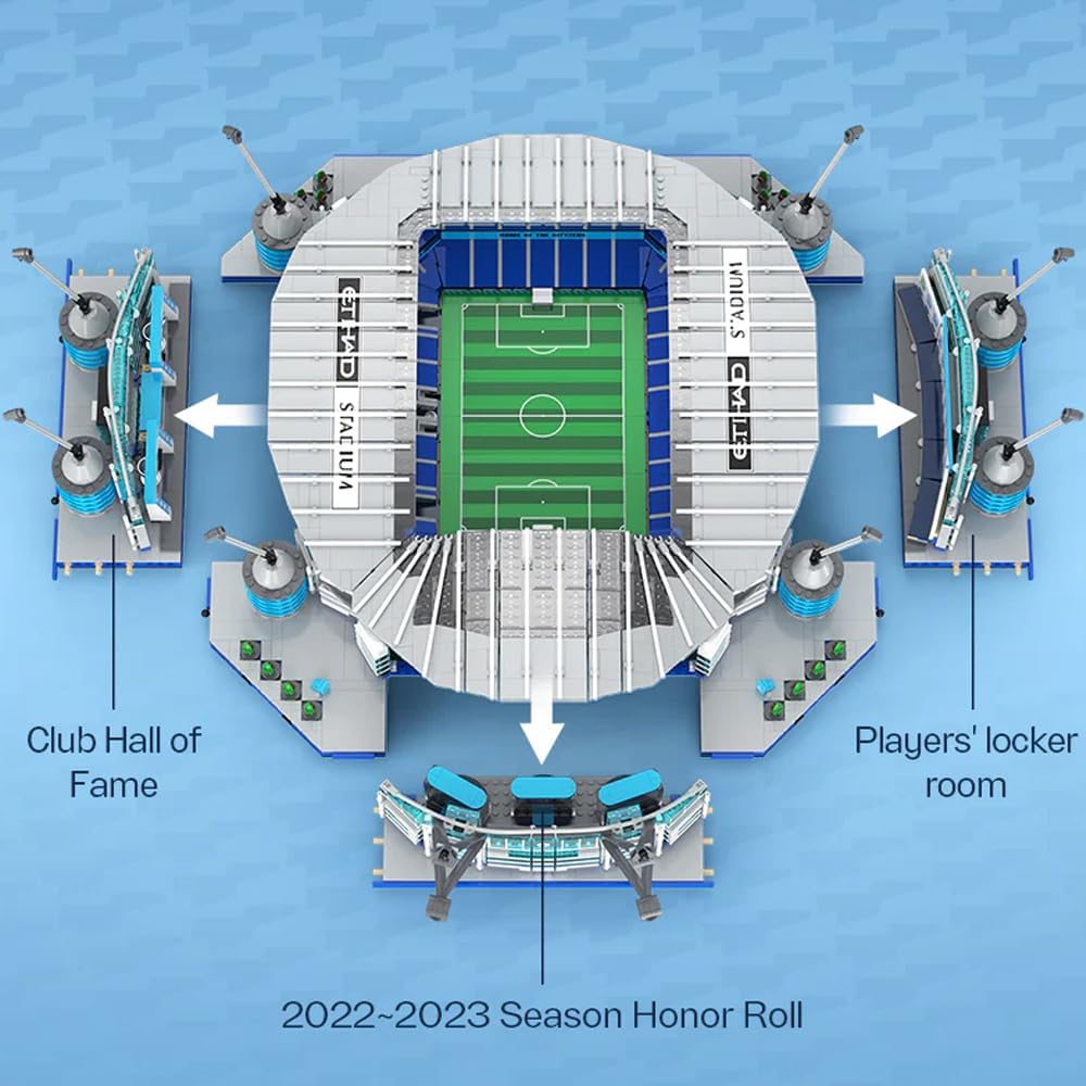 CaDA C66022W Man City Etihad Football Stadium Brick Model 4473pcs