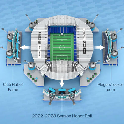 CaDA C66022W Man City Etihad Football Stadium Brick Model 4473pcs