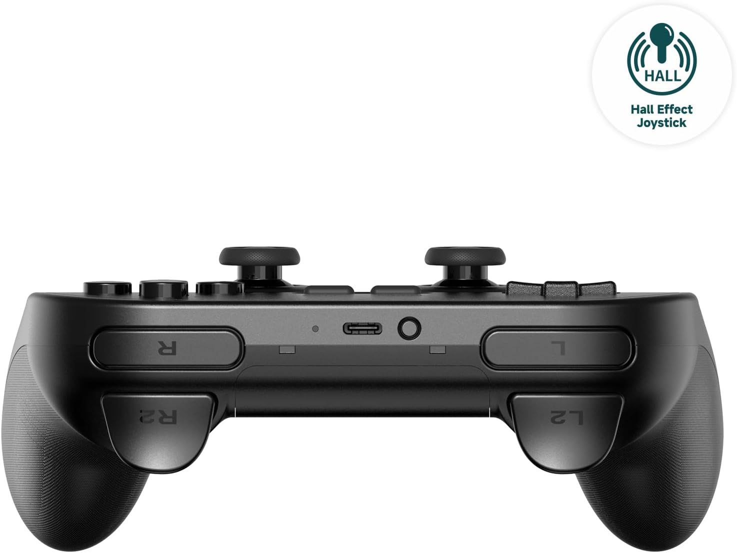 8Bitdo Pro 2 Bluetooth Controller for Switch, Hall Effect Joystick Update, Wireless Gaming Controller for Switch, PC, Android, and Steam Deck & Apple (Black Edition