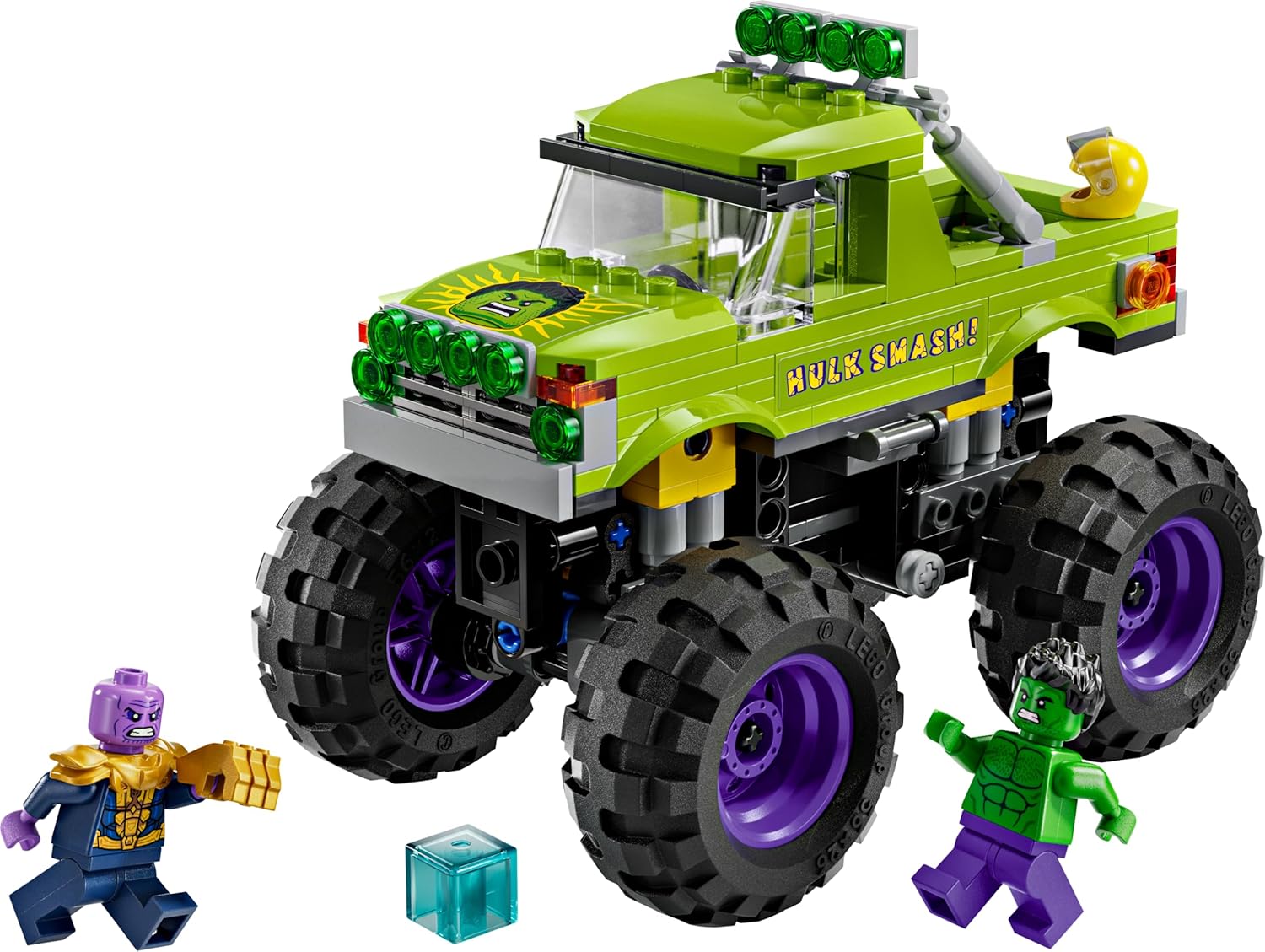 LEGO Marvel The Hulk Truck vs. Thanos - Super Hero Building Toy with a Monster Truck plus 2 Minifigures & Accessories incl. an Infinity Gauntlet - Collectible Set for 7+ Year Old Boys & Girls - 76312