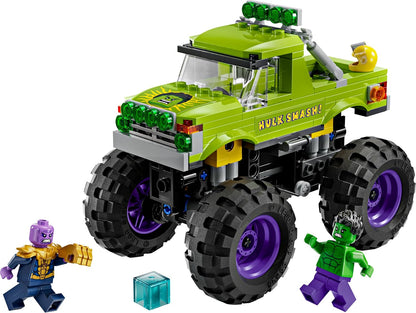 LEGO Marvel The Hulk Truck vs. Thanos - Super Hero Building Toy with a Monster Truck plus 2 Minifigures & Accessories incl. an Infinity Gauntlet - Collectible Set for 7+ Year Old Boys & Girls - 76312